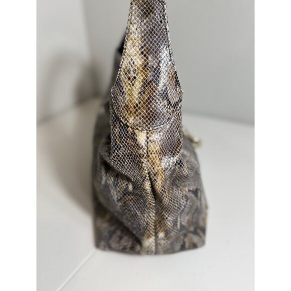 Dooney & Bourke vintage purse snakeskin embossed leather shoulder bag logo lock - Picture 5 of 16